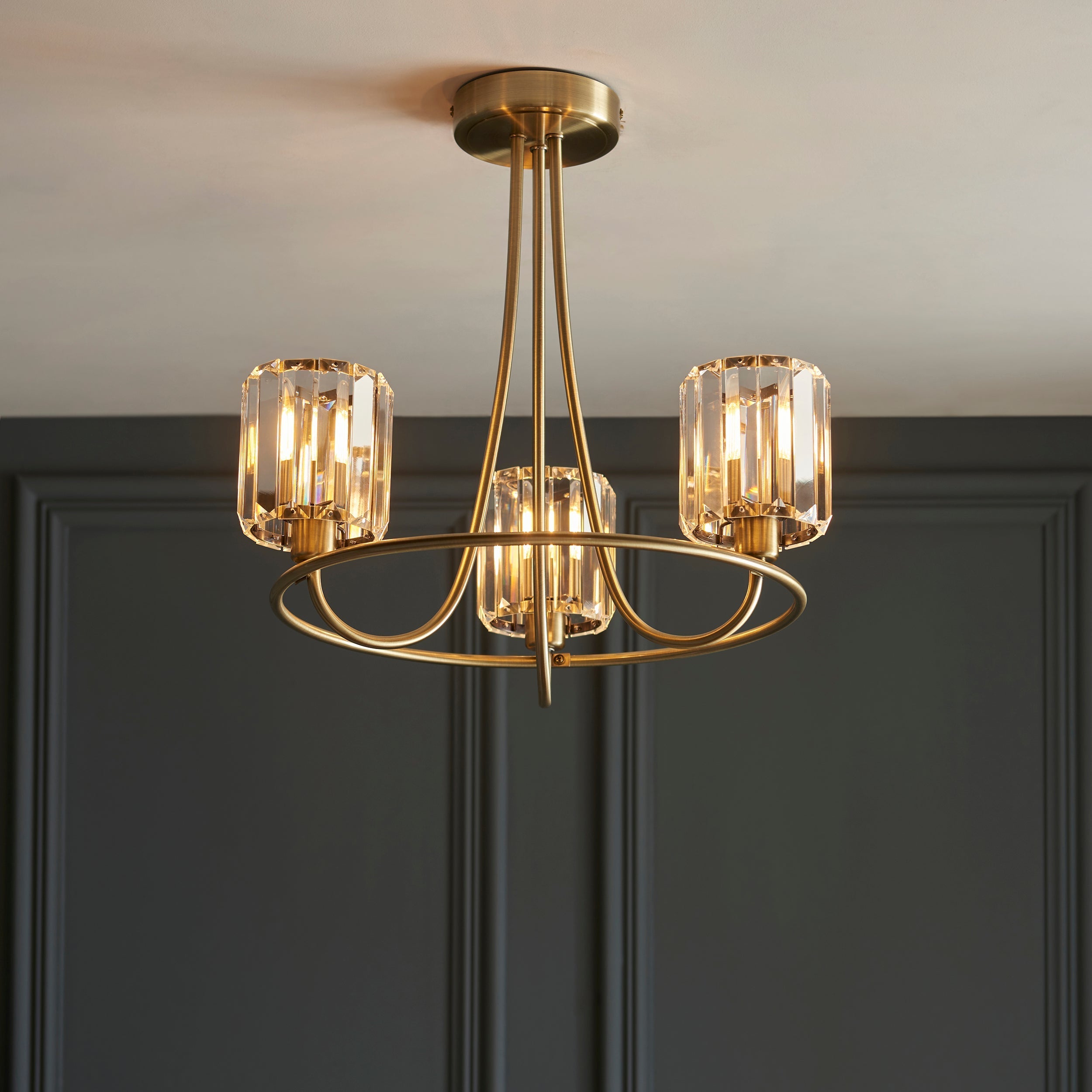Berenice 3 Semi Flush Ceiling Light