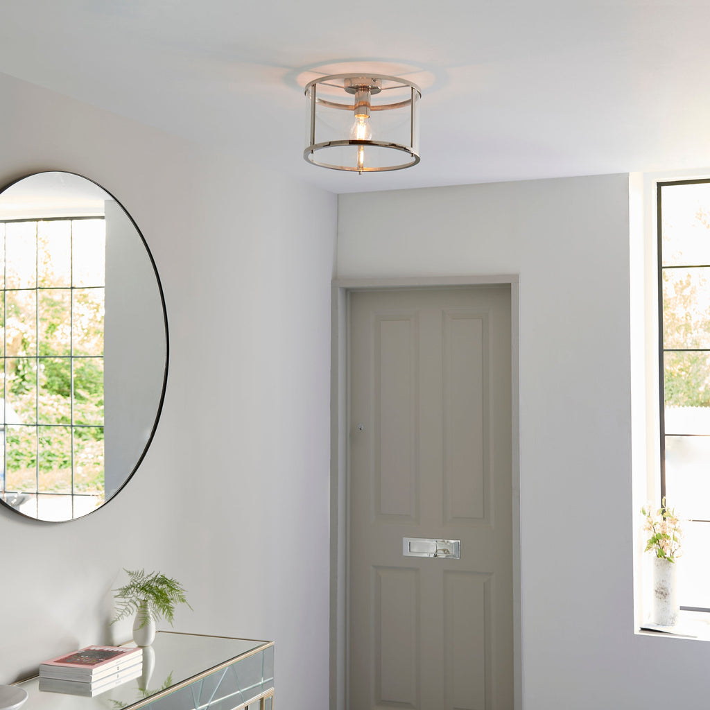 Hopton Glass Flush Ceiling Light
