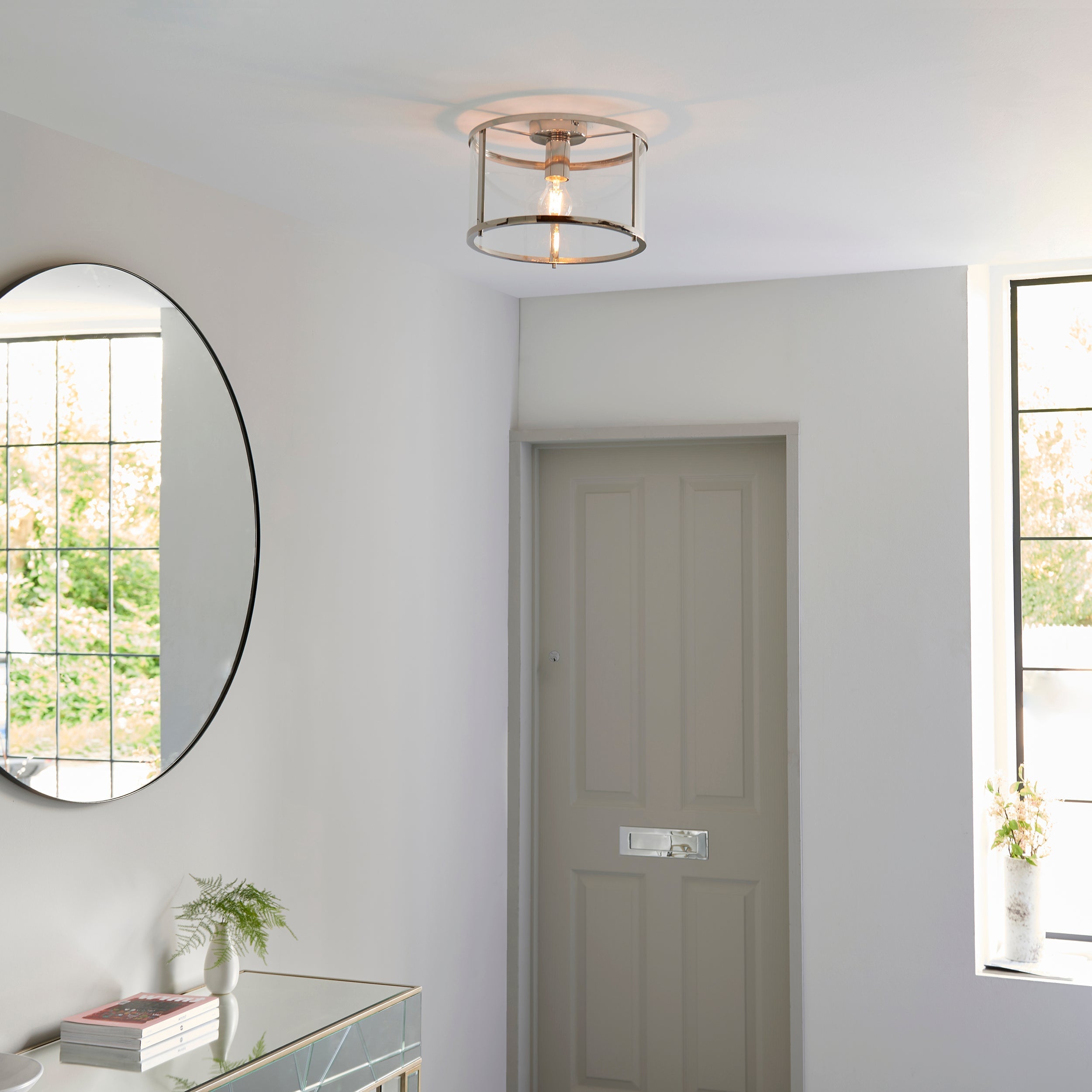 Hopton Glass Flush Ceiling Light