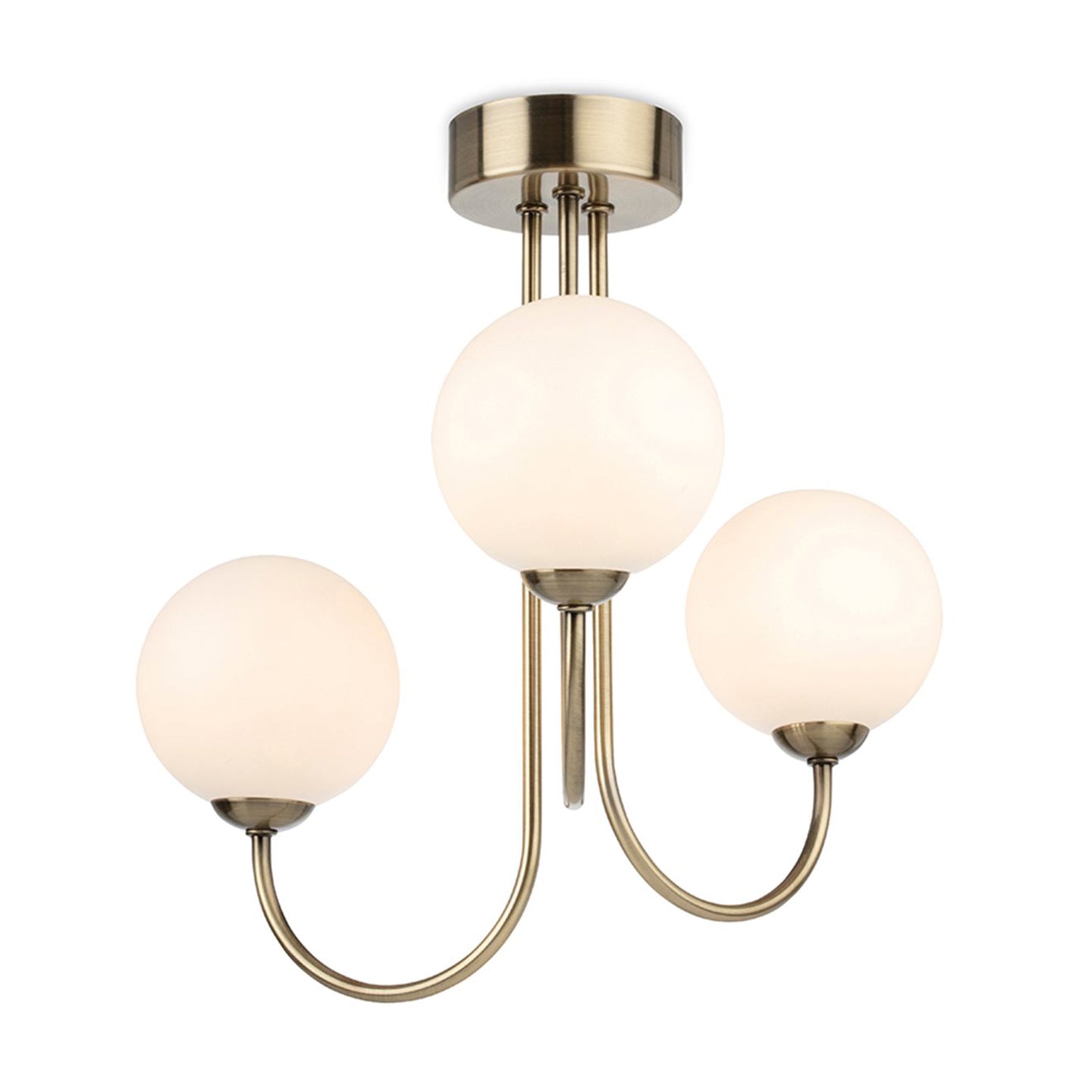 Bodel 3 Globe Semi-Flush Ceiling Light
