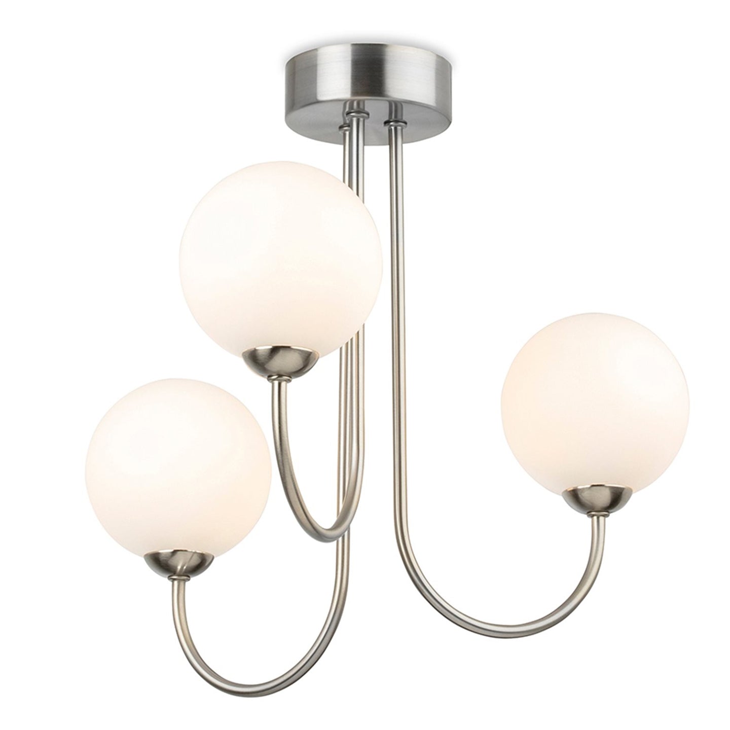 Bodel 3 Globe Semi-Flush Ceiling Light