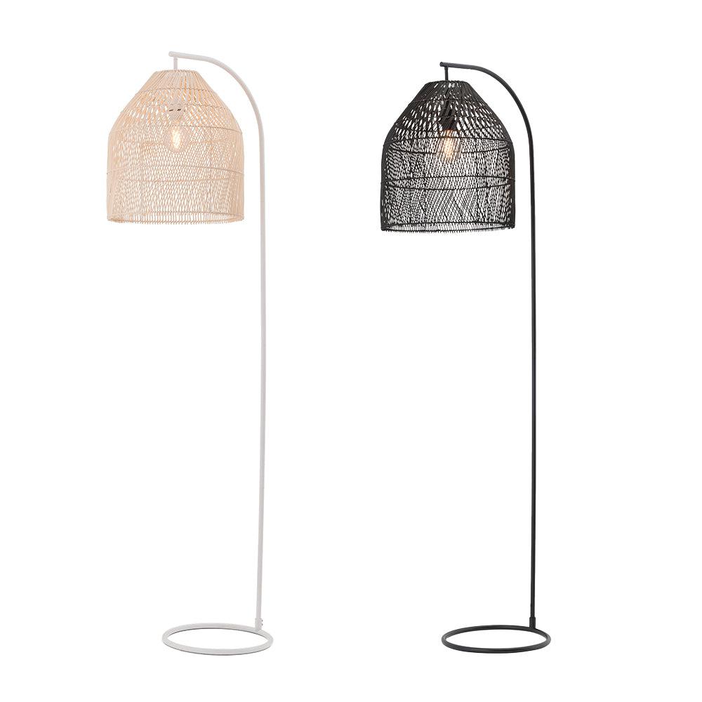 Rattan Floor Lamp - Coastal Chic