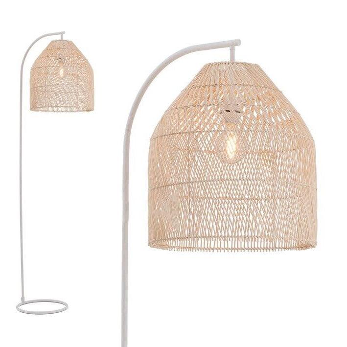 Rattan Floor Lamp - Coastal Chic