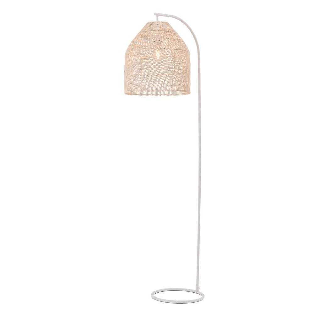 Rattan Floor Lamp - Coastal Chic
