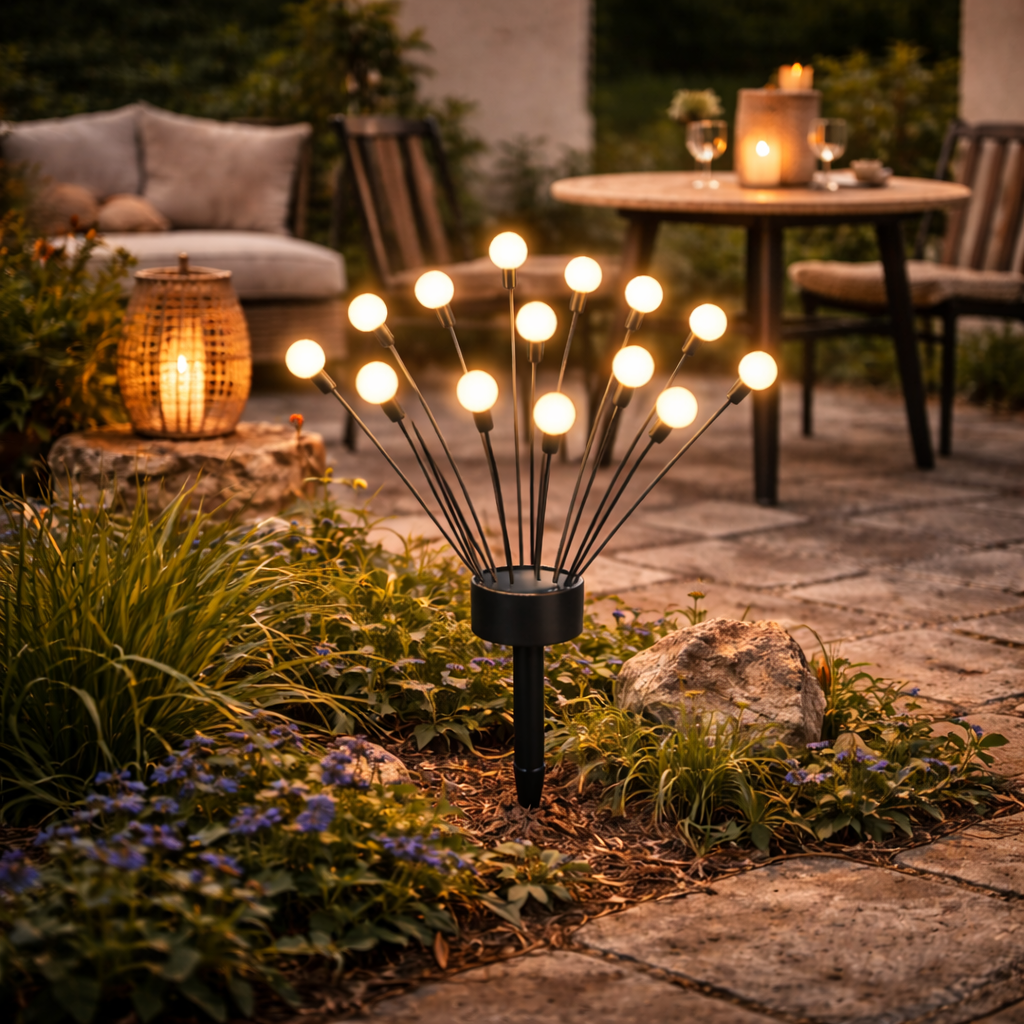 FireGlow Solar Garden Lights
