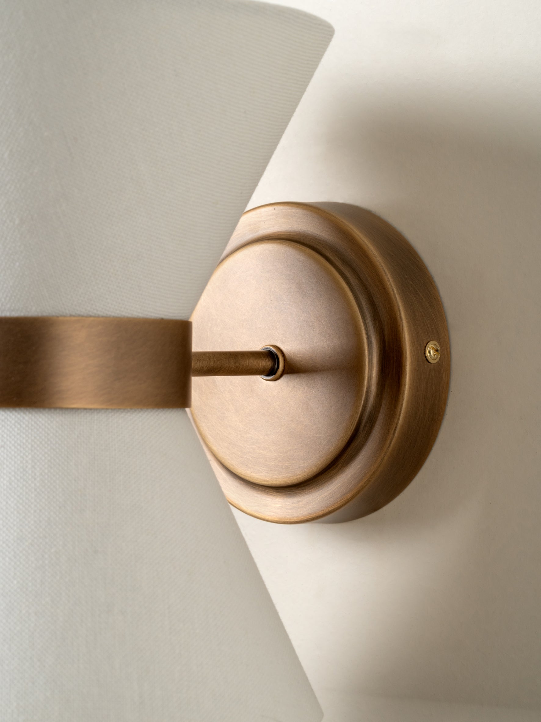 Renwick aged brass wall light