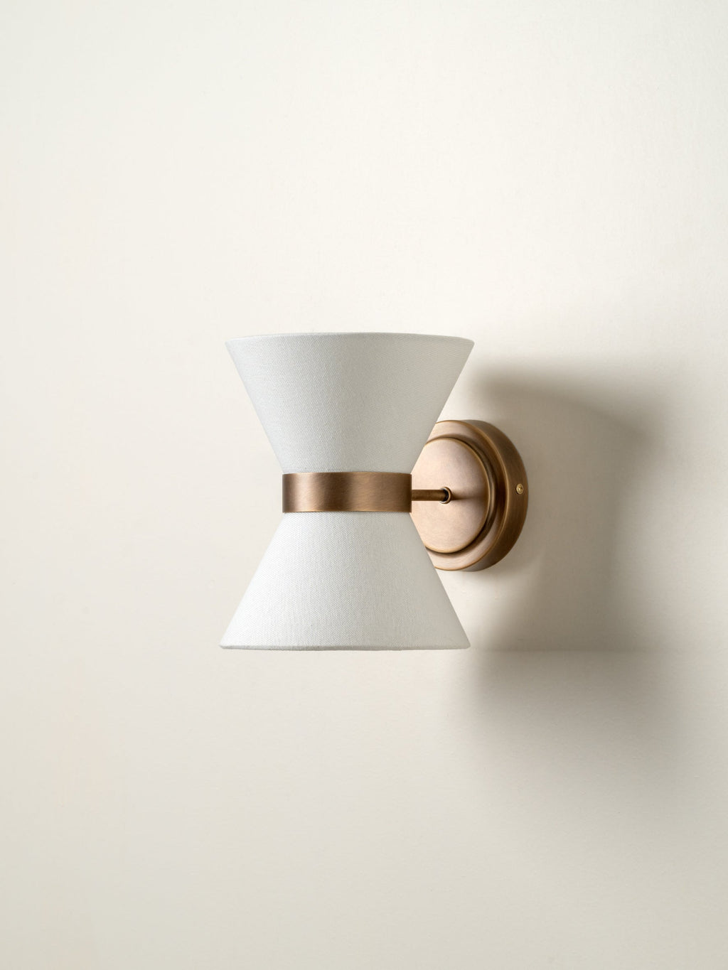 Renwick aged brass wall light