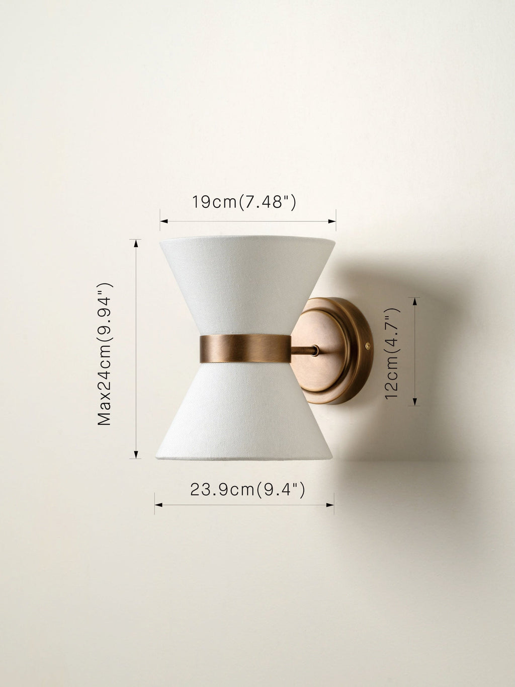 Renwick aged brass wall light
