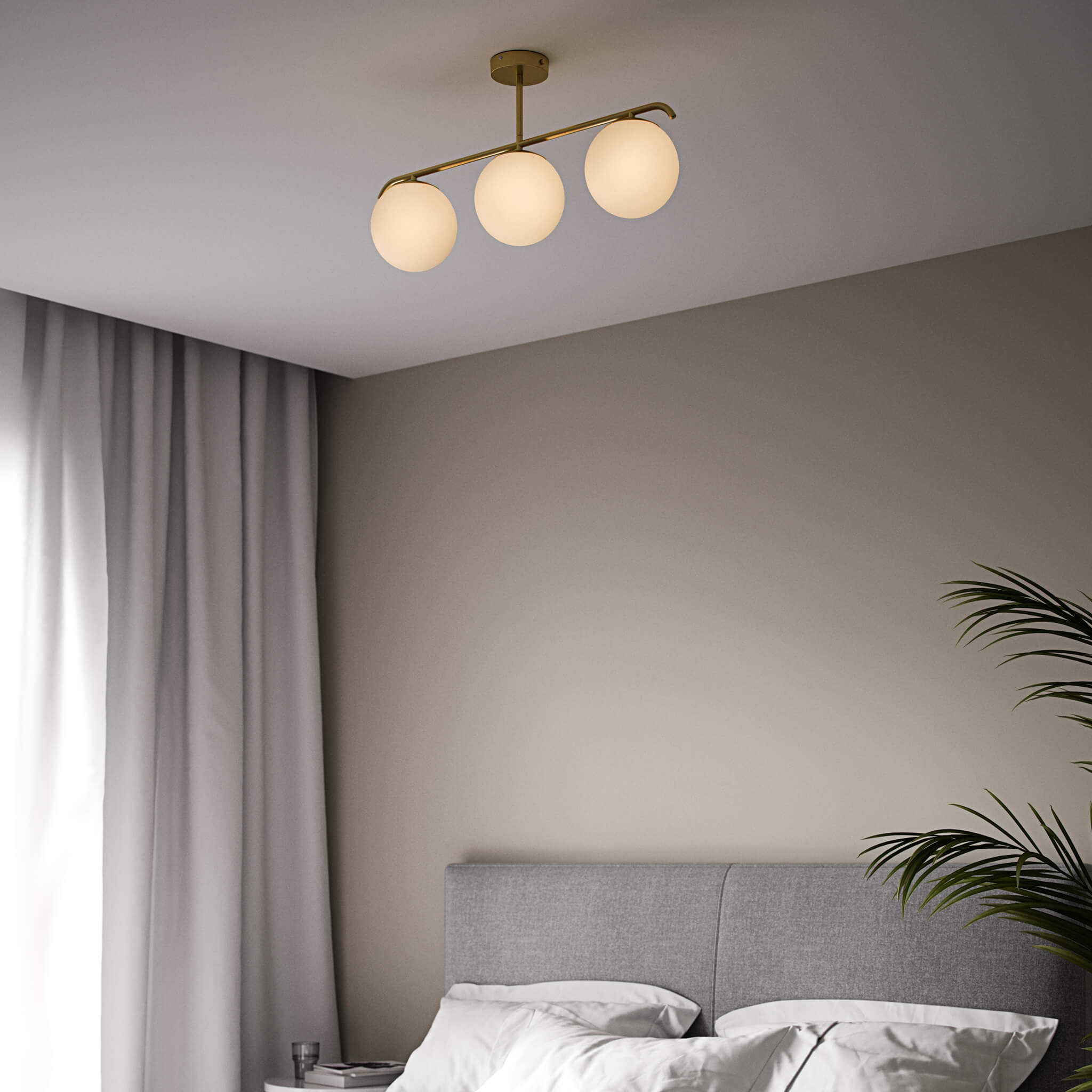 Nordlux Grant 3 Light Semi-flush Ceiling Light