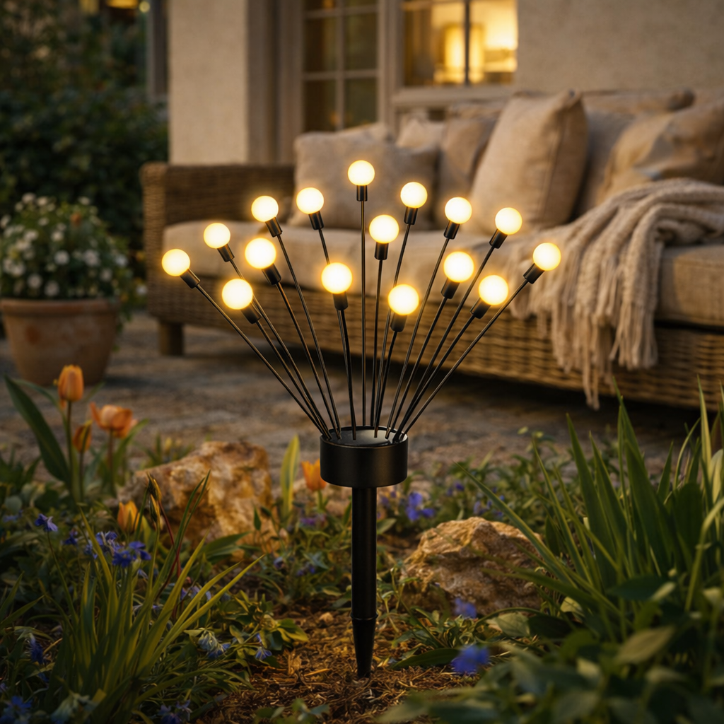 FireGlow Solar Garden Lights
